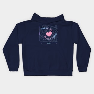 Love in Space Time Continuum Kids Hoodie